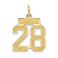 10k Small Satin Number 28 Charm