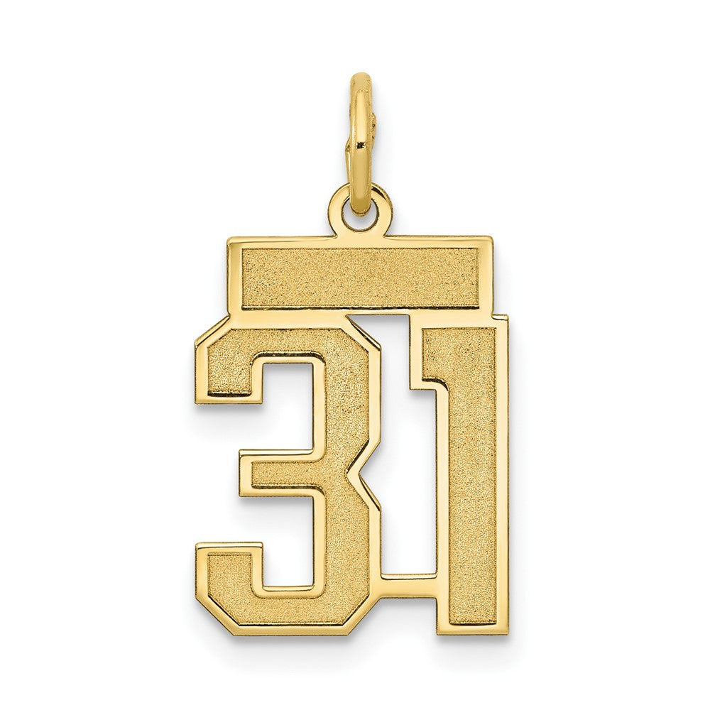 10k Small Satin Number 31 Charm