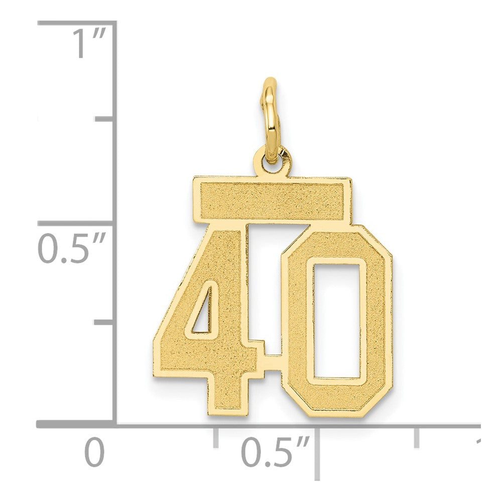 10ky Small Satin Number 40 Charm