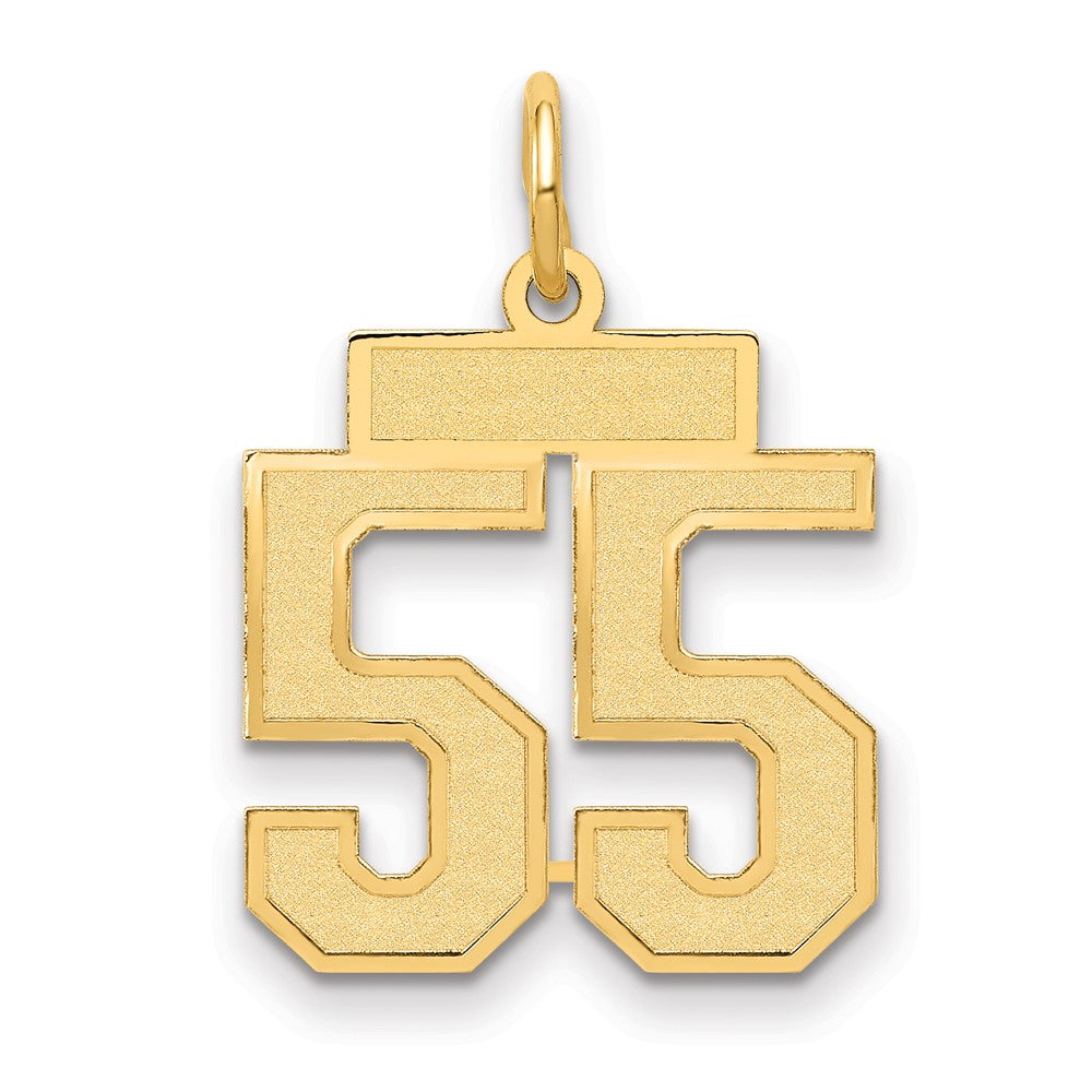 10k Small Satin Number 55 Charm