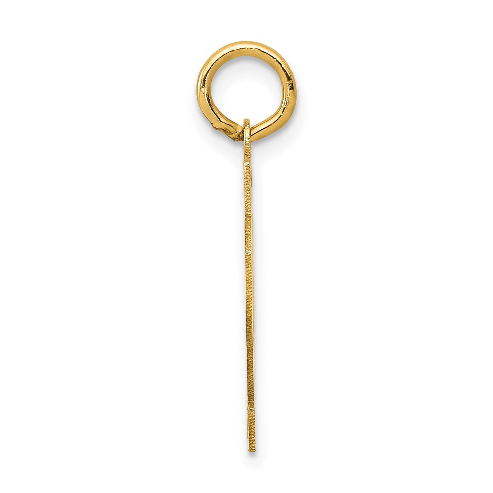 14k Small Satin Number 62 Charm