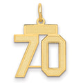 10k Small Satin Number 70 Charm