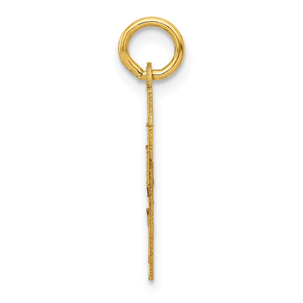14k Small Satin Number 87 Charm