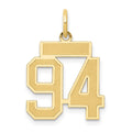 14k Small Satin Number 94 Charm
