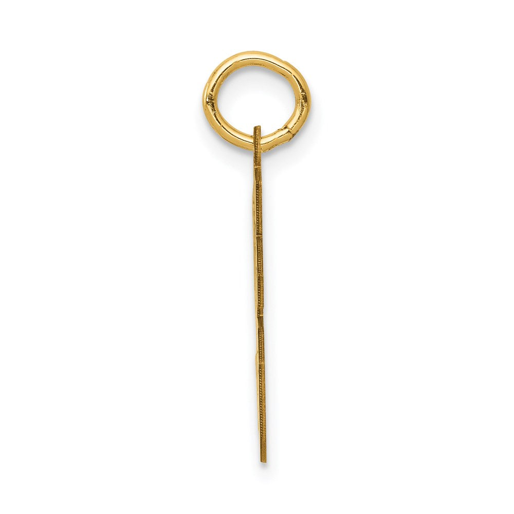 14k Small Satin Number 96 Charm
