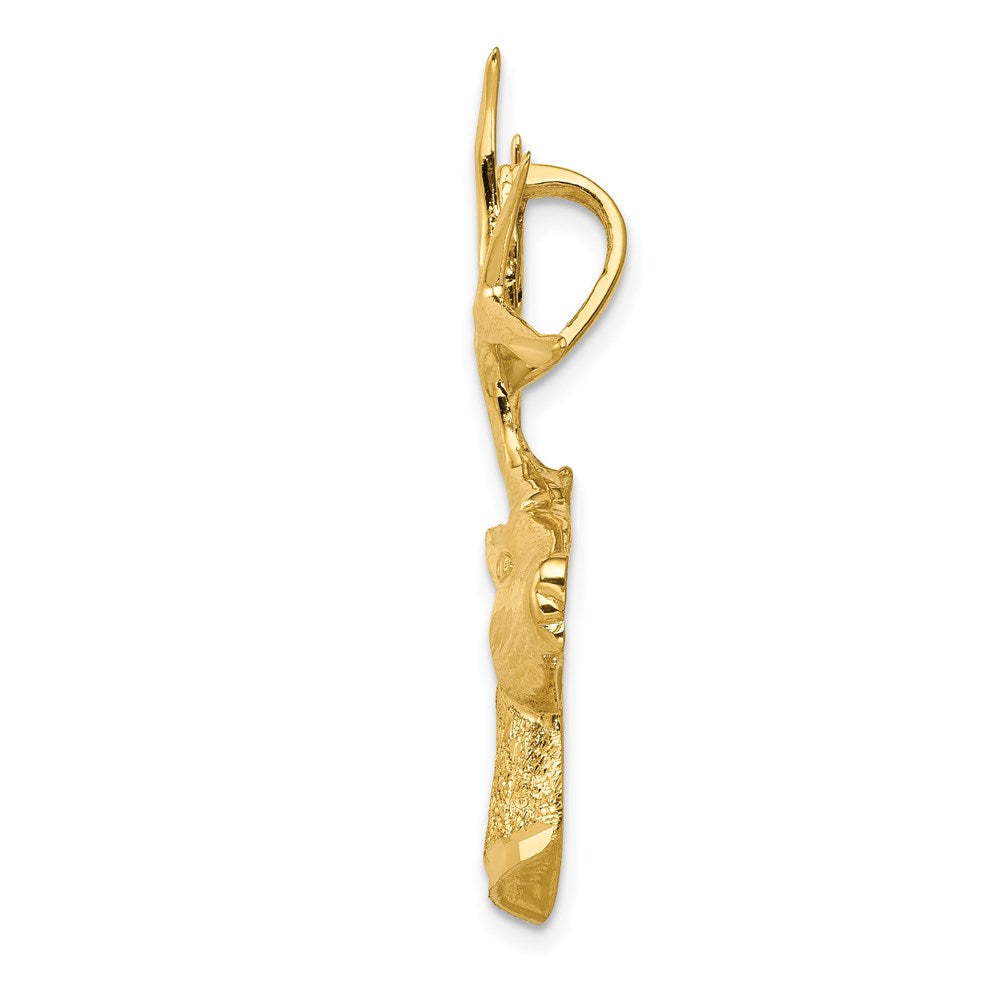 14k Laser Cut Deer Charm