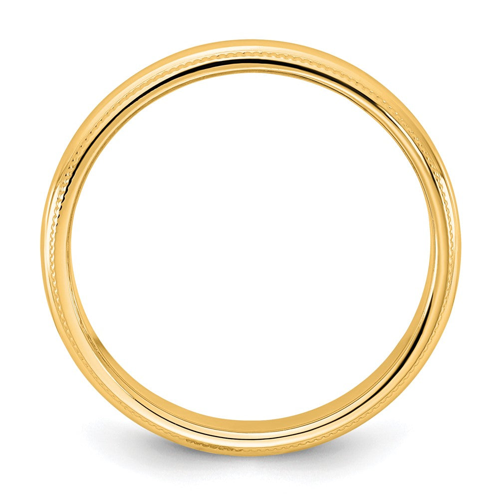 10KY 3.5mm Milgrain Half Round Band