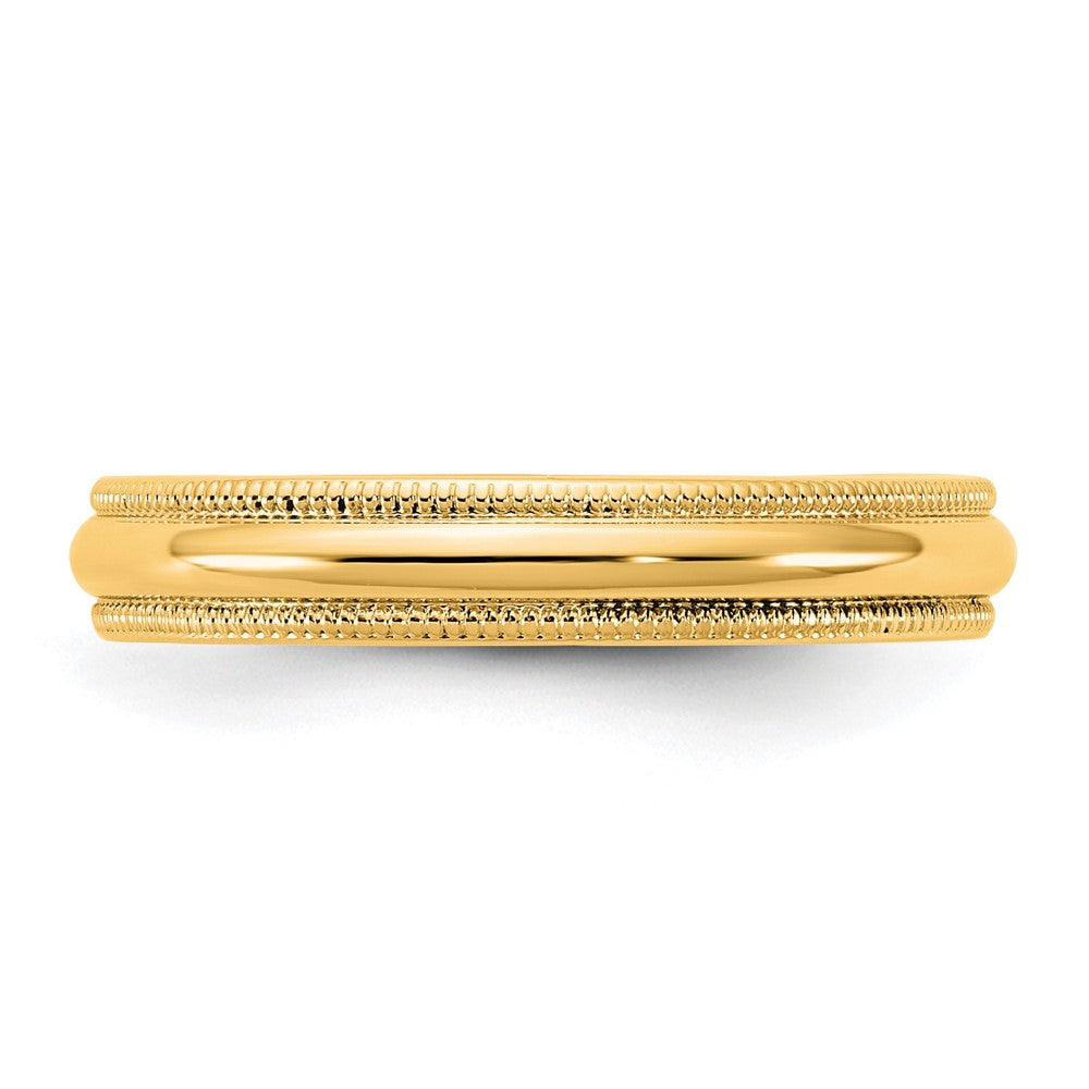 14KY 3.5mm Milgrain Half Round Band