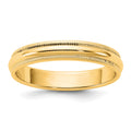 10KY 3.5mm Milgrain Half Round Band