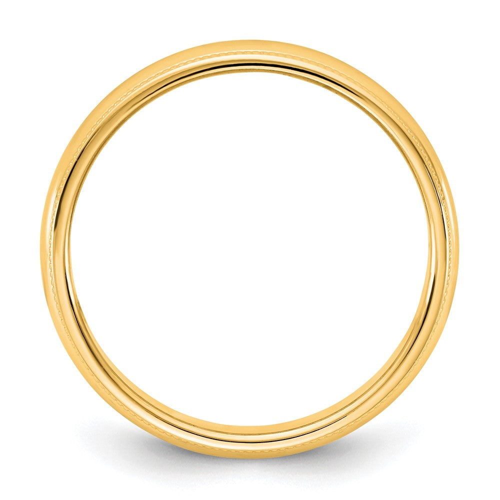 10KY 4.5mm Milgrain Half Round Band