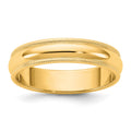 14KY 4.5mm Milgrain Half Round Band