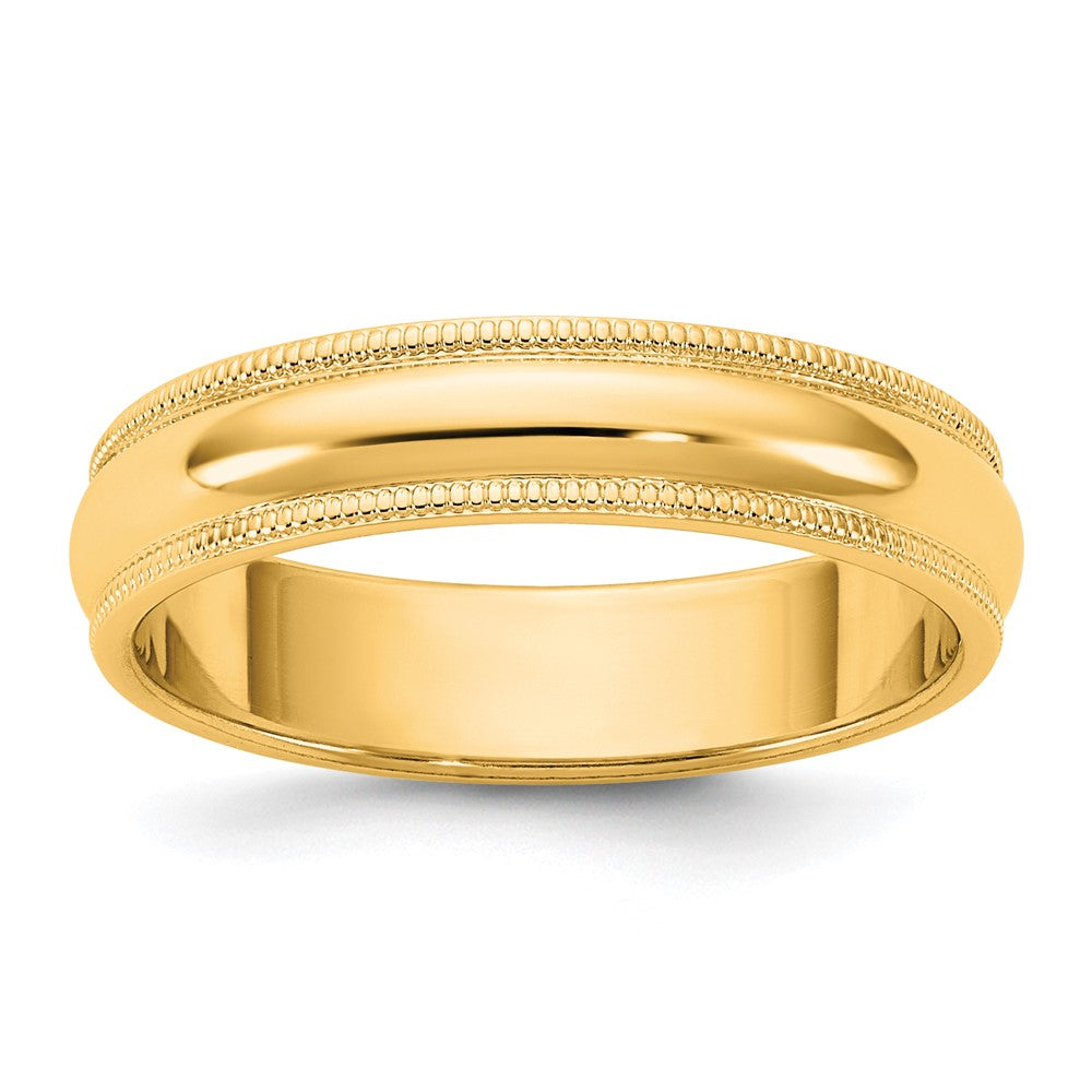 14KY 4.5mm Milgrain Half Round Band