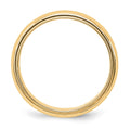 14KY 5mm Milgrain Half Round Band