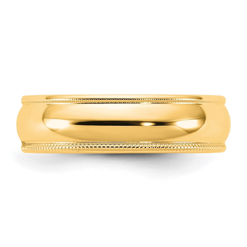 10KY 5.5mm Milgrain Half Round Band