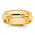 10KY 5.5mm Milgrain Half Round Band