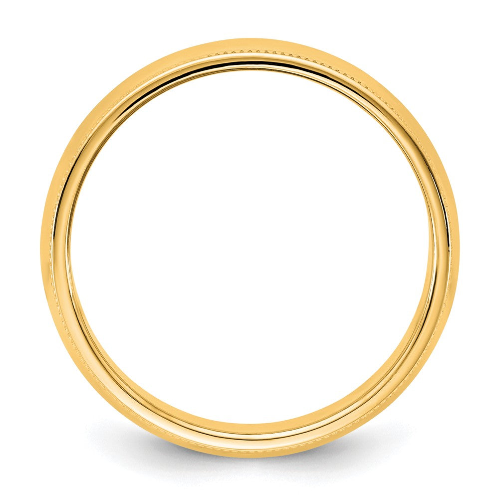 10KY 6.5mm Milgrain Half Round Band