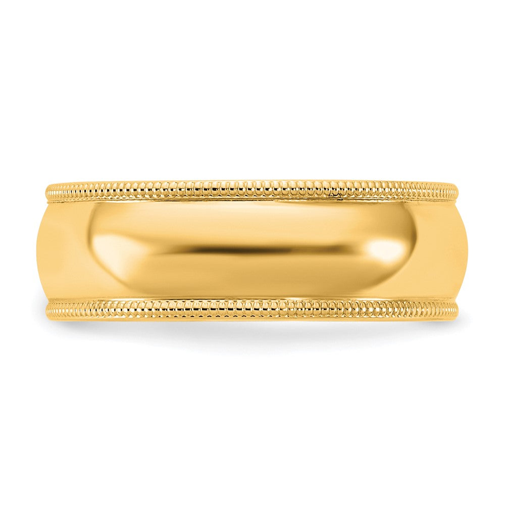 10KY 6.5mm Milgrain Half Round Band