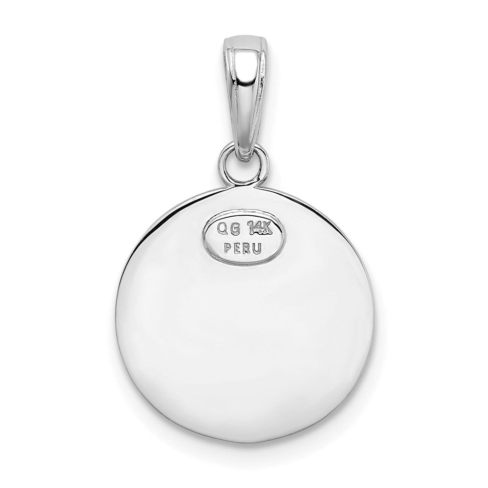 14k White Gold Saint Christopher Medal Charm