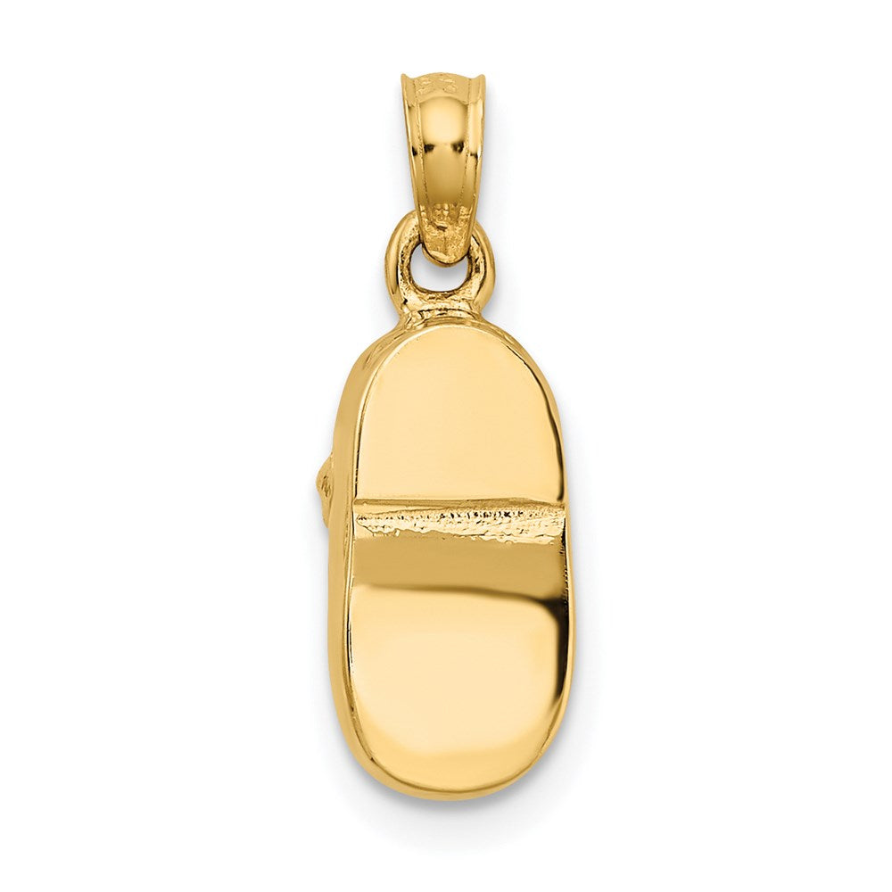 14k 3D Two-tone Baby Shoe Charm