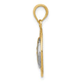 14k and Rhodium Sun and Moon Charm