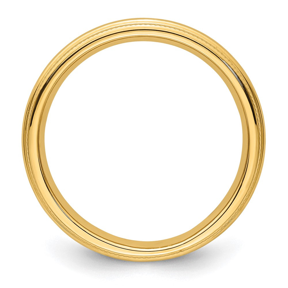 14KY 3mm Milgrain Comfort Fit Band