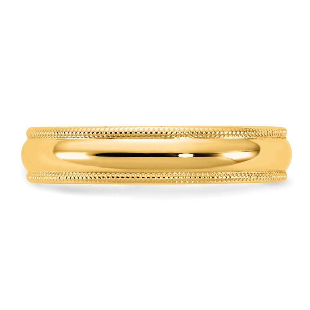 10KY 4.5mm Milgrain Comfort Fit Band