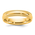 14KY 4.5mm Milgrain Comfort Fit Band
