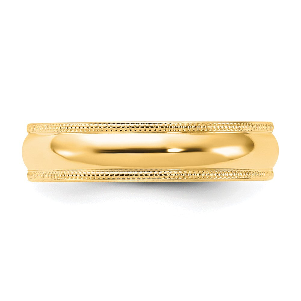 14KY 5mm Milgrain Comfort Fit Band