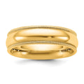 10KY 5.5mm Milgrain Comfort Fit Band