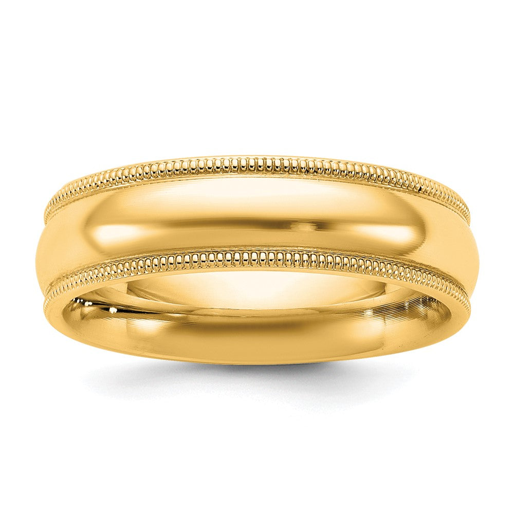 10KY 5.5mm Milgrain Comfort Fit Band
