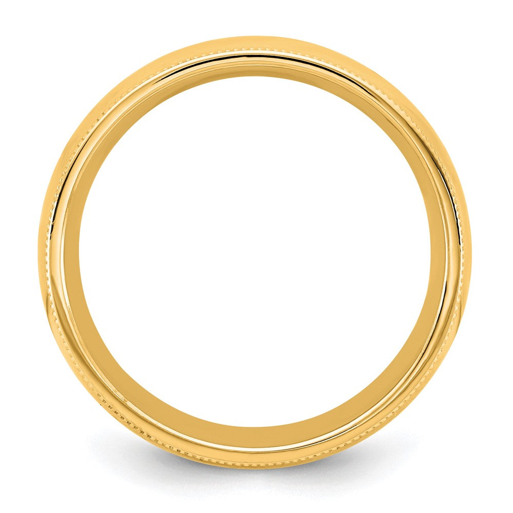 10KY 6.5mm Milgrain Comfort Fit Band