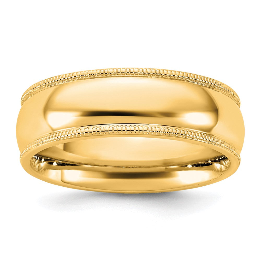 10KY 6.5mm Milgrain Comfort Fit Band