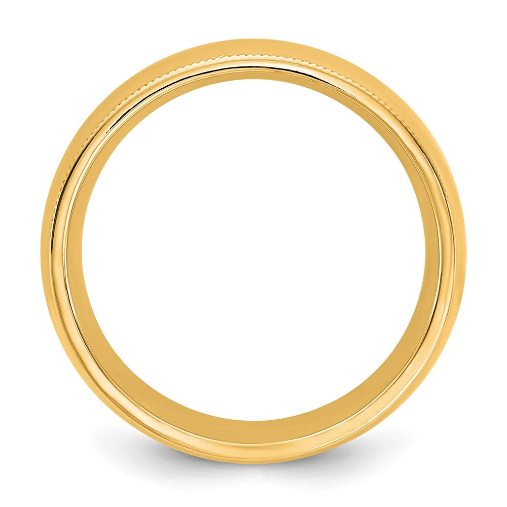 10KY 7mm Milgrain Comfort Fit Band