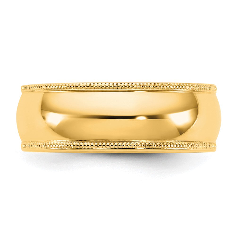 14KY 7mm Milgrain Comfort Fit Band