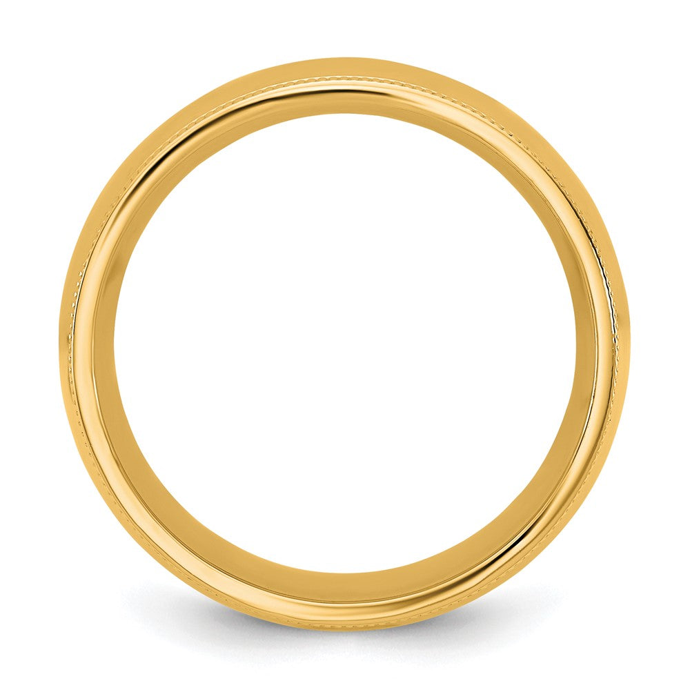 10KY 8mm Milgrain Comfort Fit Band