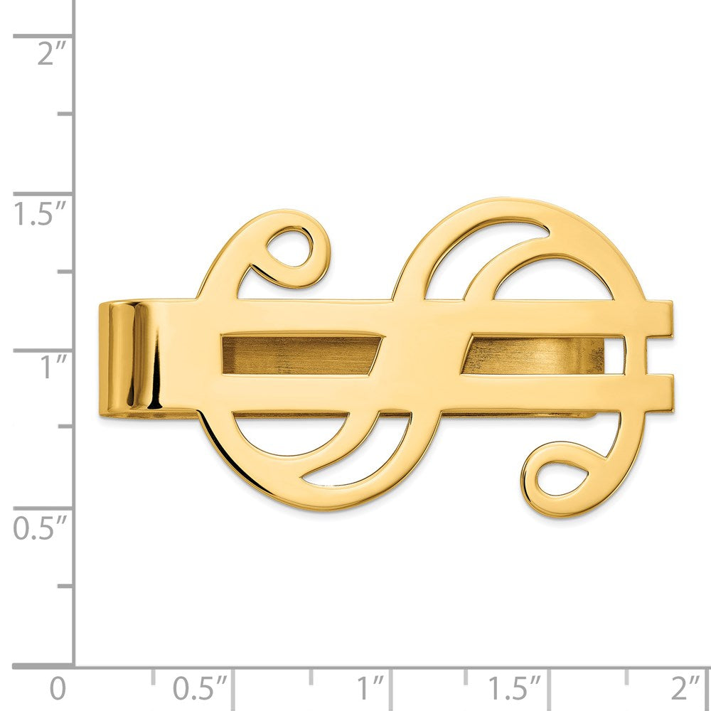 14k Dollar Sign Polished Money Clip