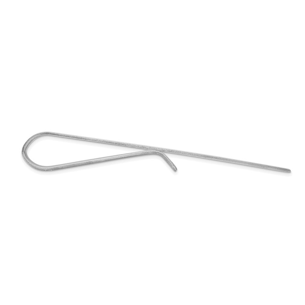 14k White Gold Polished Tie Bar
