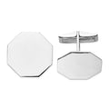 14K WG Men's Octagonal Cuff Links