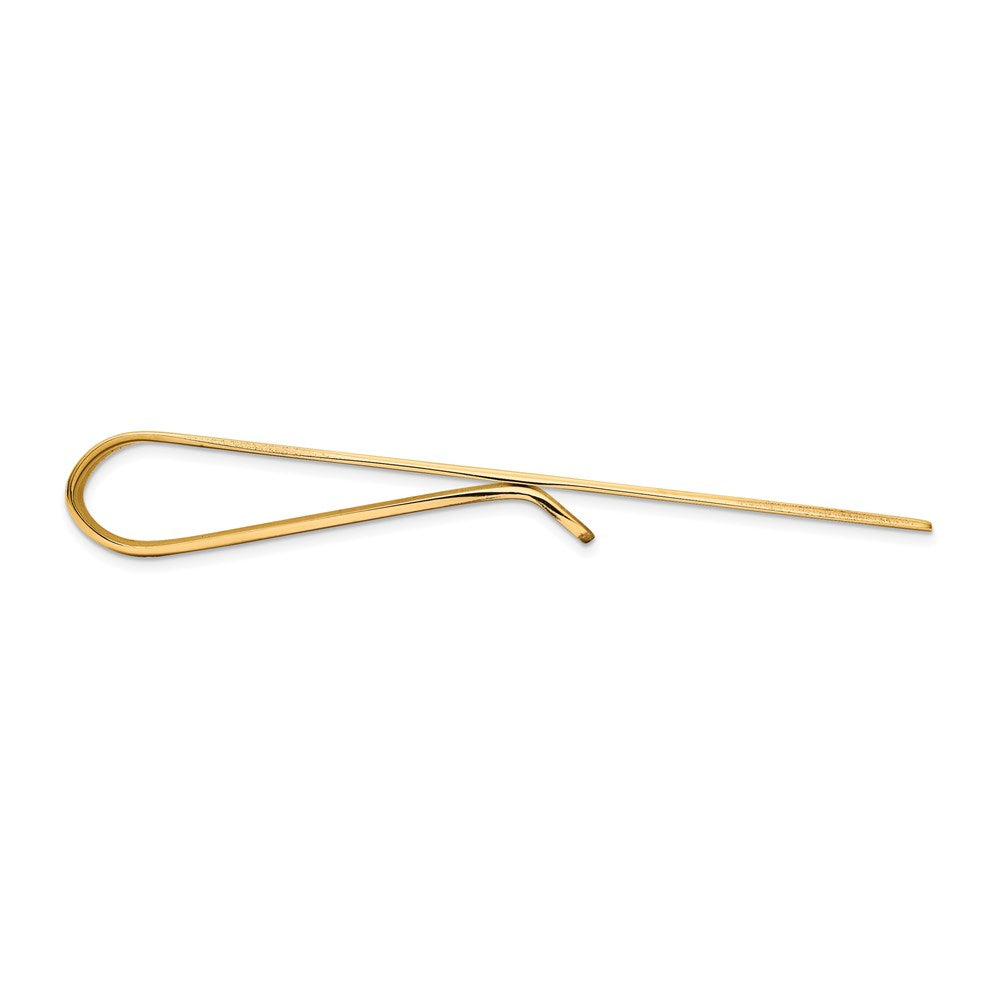 14k Men's Grooved Engravable Tie Bar
