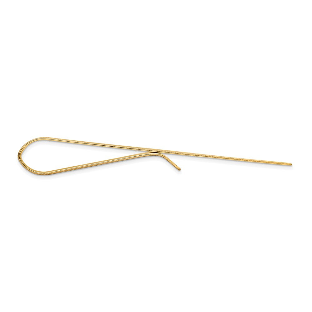 14k Men's Grooved Engravable Tie Bar