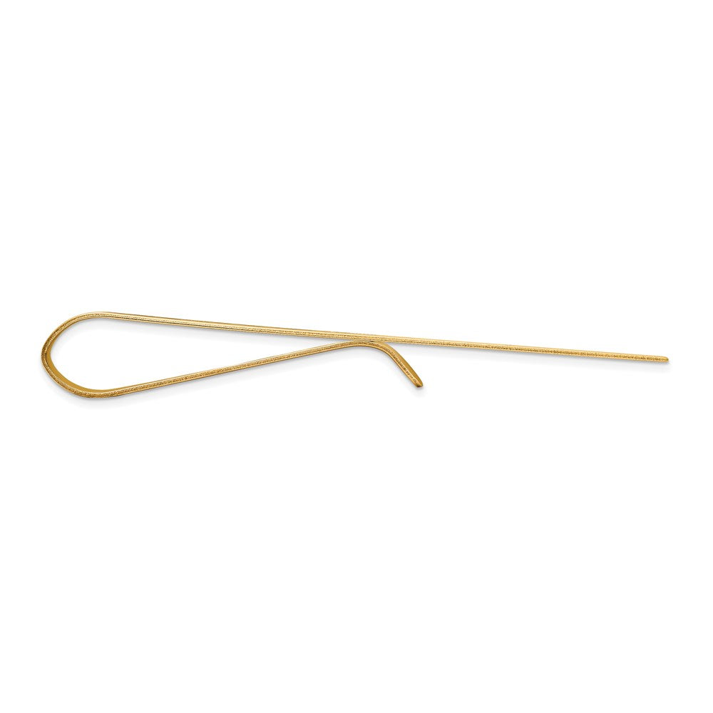 14k Men's Grooved Engravable Tie Bar