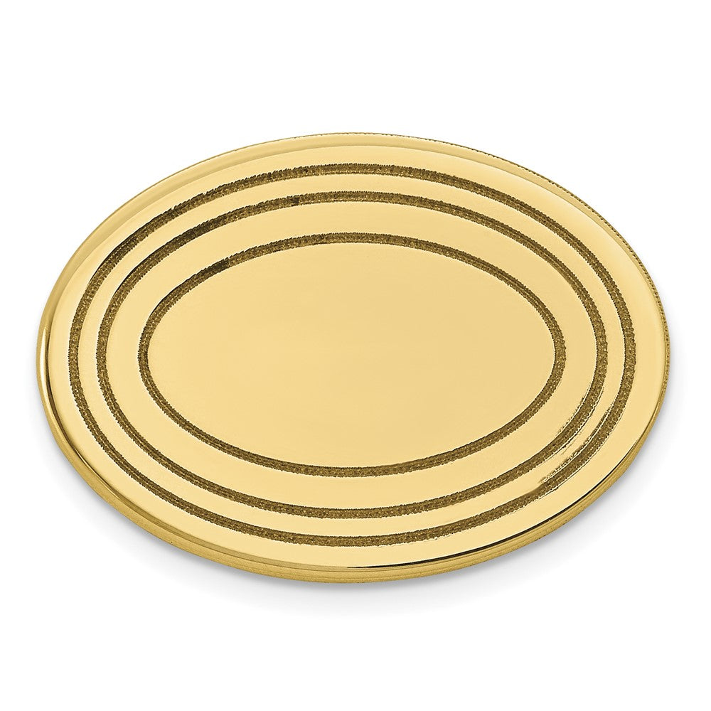 14k Men's Oval w/Line Design Tie Tac