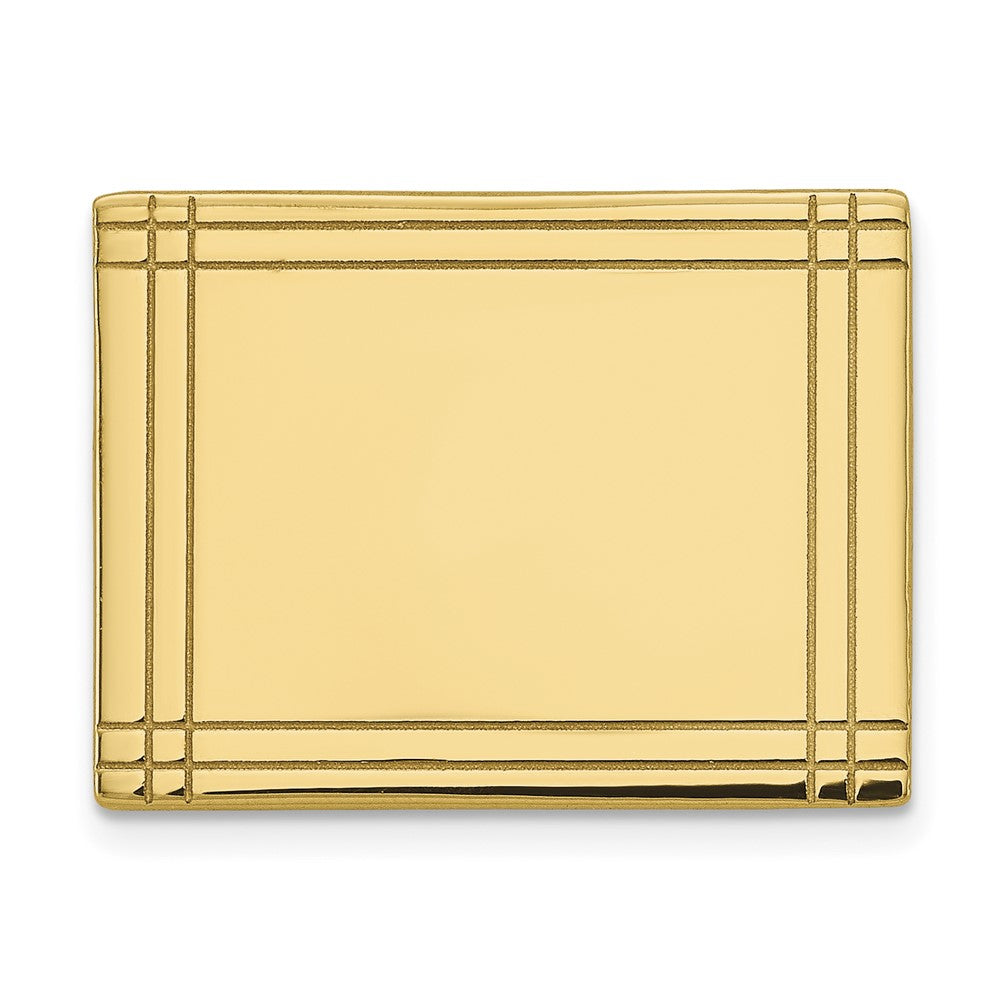 14k Men's Rectangular w/Line Design Tie Tac