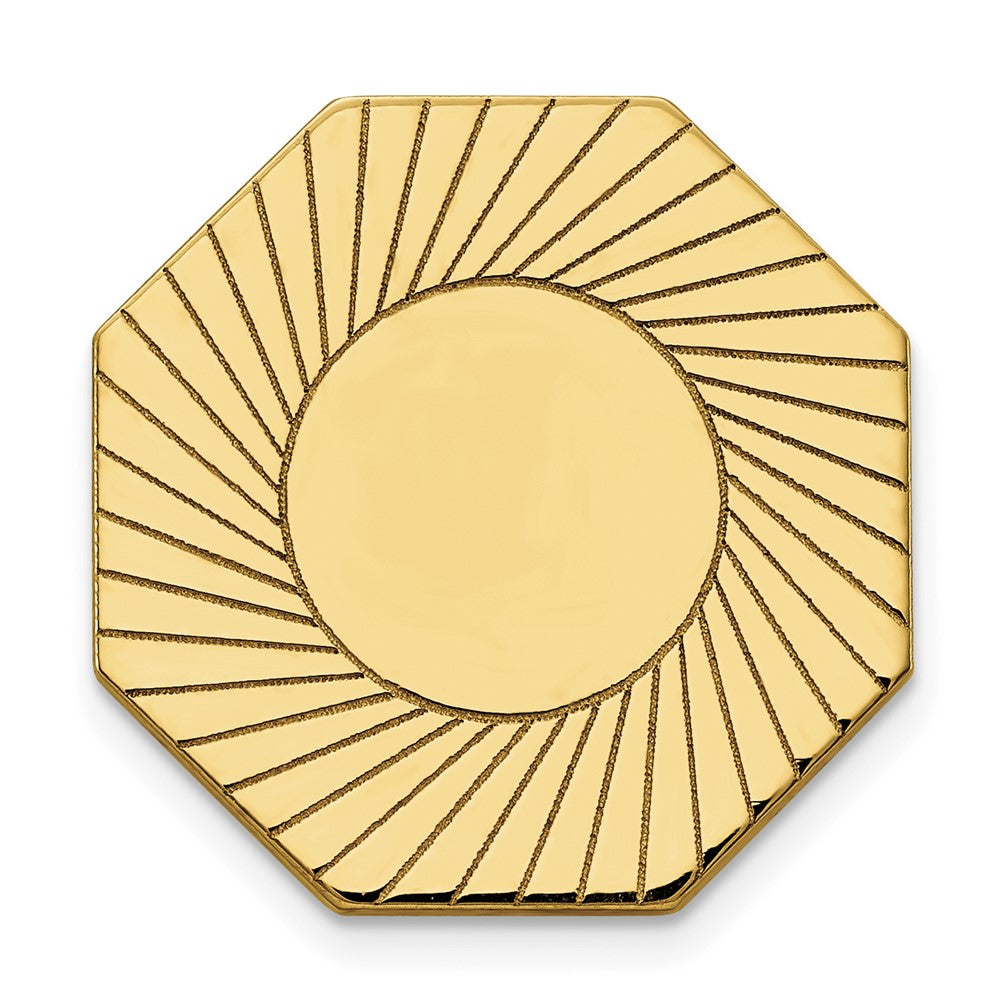 14k Men's Grooved Design Tie Tac