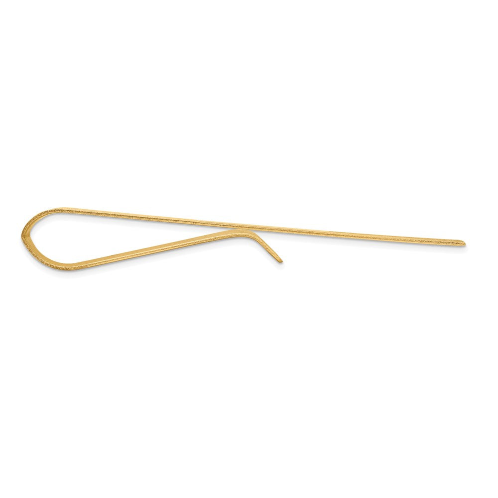 14k Men's Grooved Engravable Tie Bar