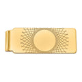 14k Men's Geometric Design Money Clip