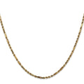 14k 2.25mm D/C Milano Rope Chain