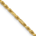10k 2.25mm D/C Milano Rope Chain