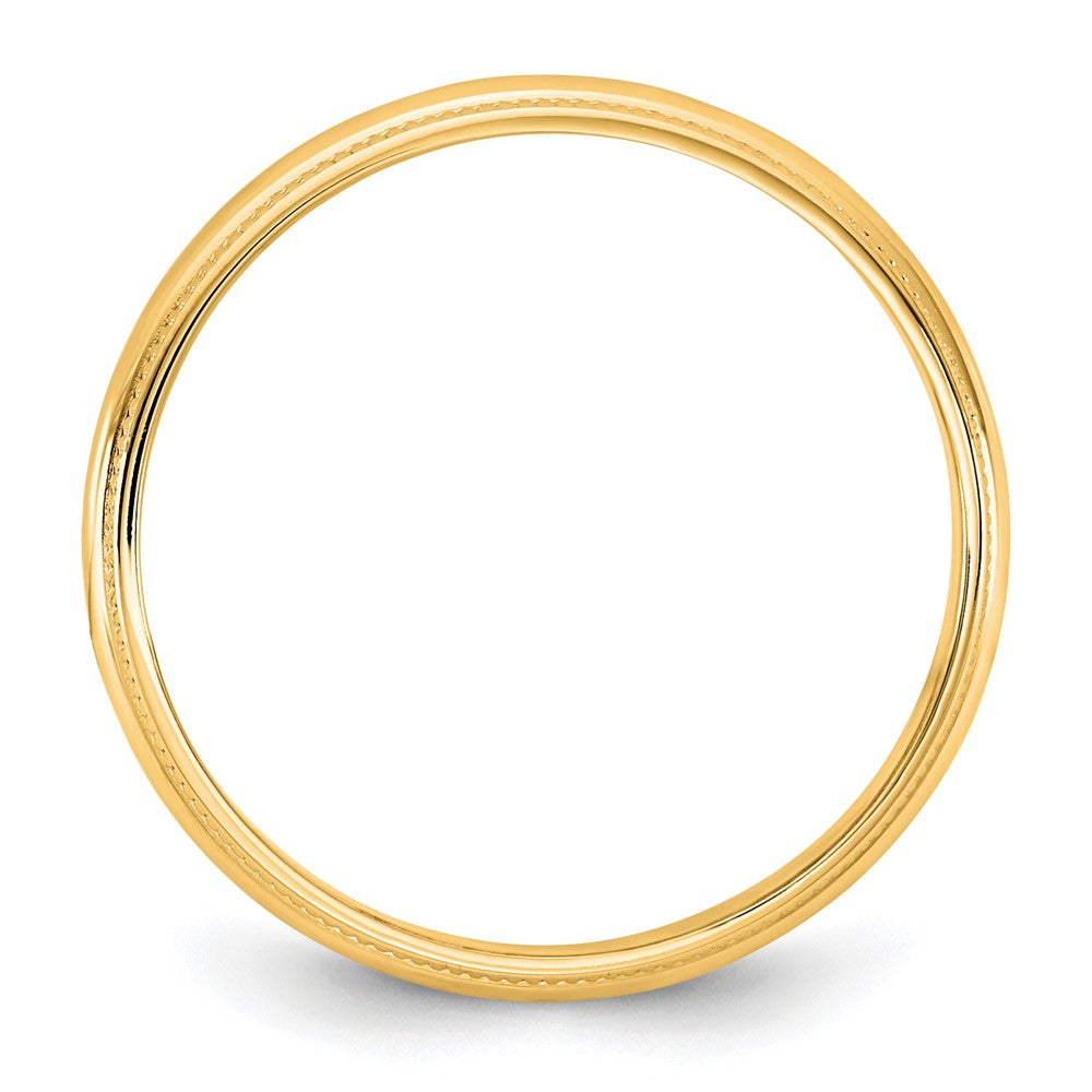 10KY 3.5mm LTW Milgrain Half Round Band