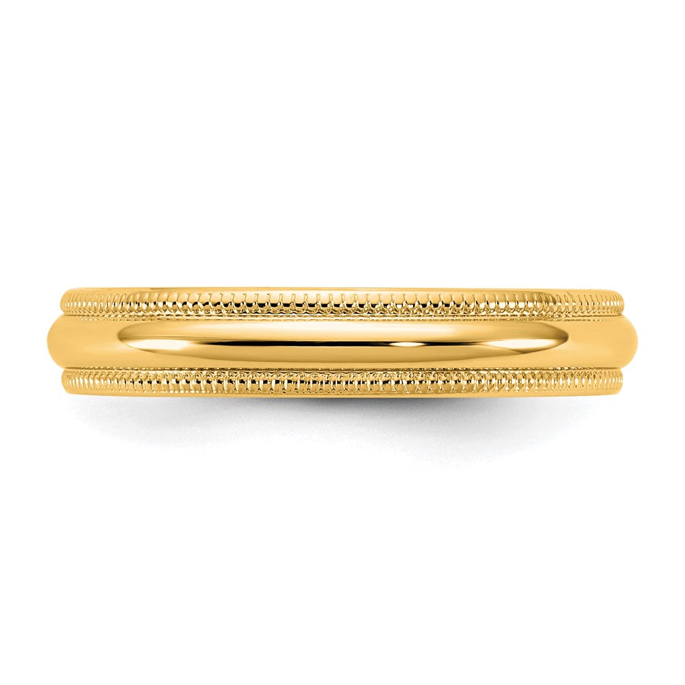 10KY 3.5mm LTW Milgrain Half Round Band